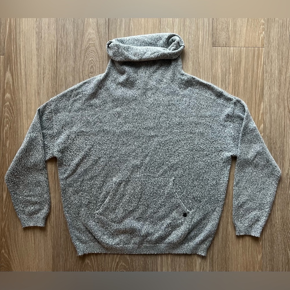 Prana Womans L Pullover Sweater High Neck Wool Blend Gray - Picture 1 of 6